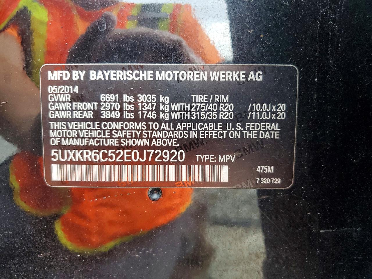2014 Bmw X5 Xdrive50i Black vin: 5UXKR6C52E0J72920