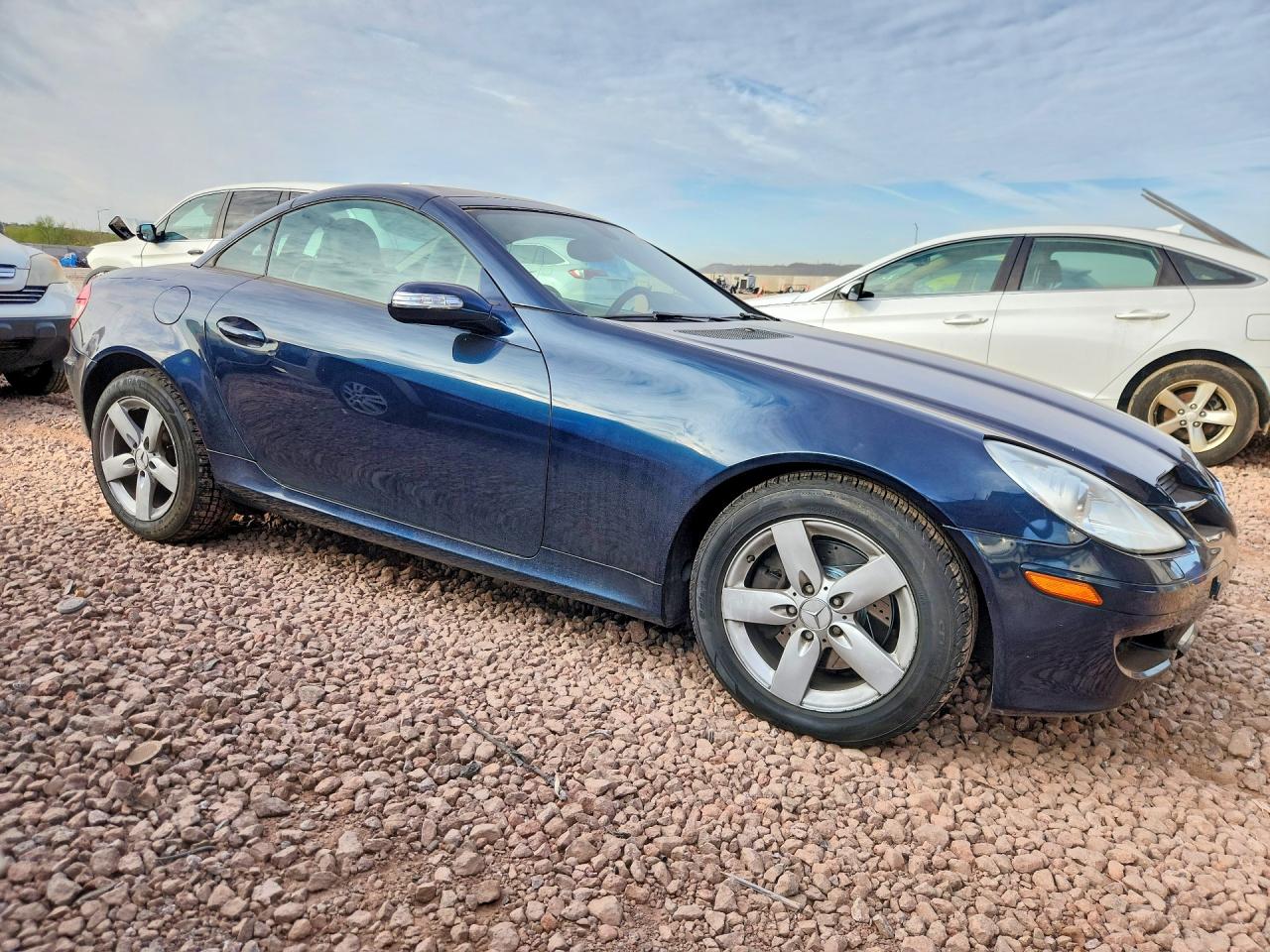 2007 Mercedes-benz Slk 280 Blue vin: WDBWK54F77F149673