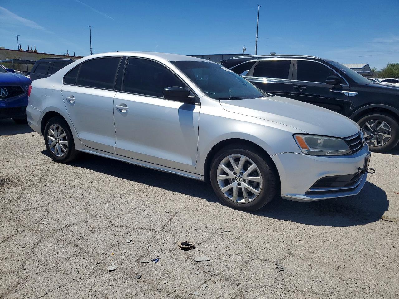 2015 Volkswagen Jetta Se Silver vin: 3VWD17AJ1FM296227