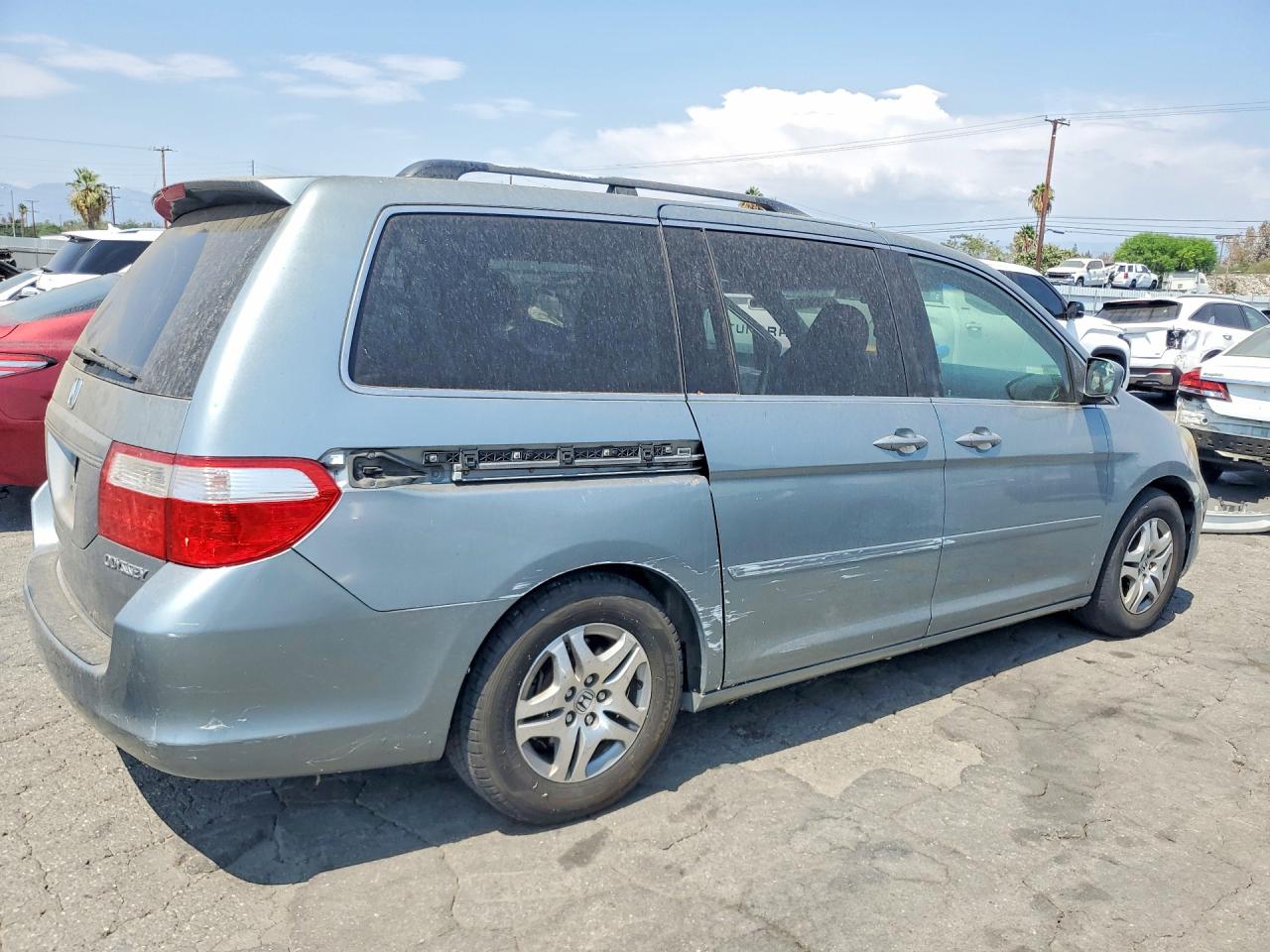 2005 Honda Odyssey Ex Gray vin: 5FNRL38475B080736