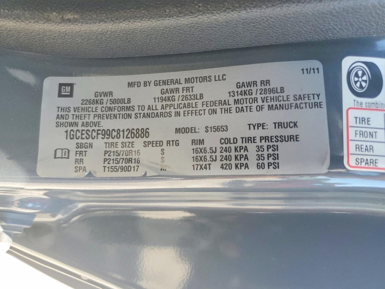 2012 Chevrolet Colorado Lt Gray vin: 1GCESCF99C8126886