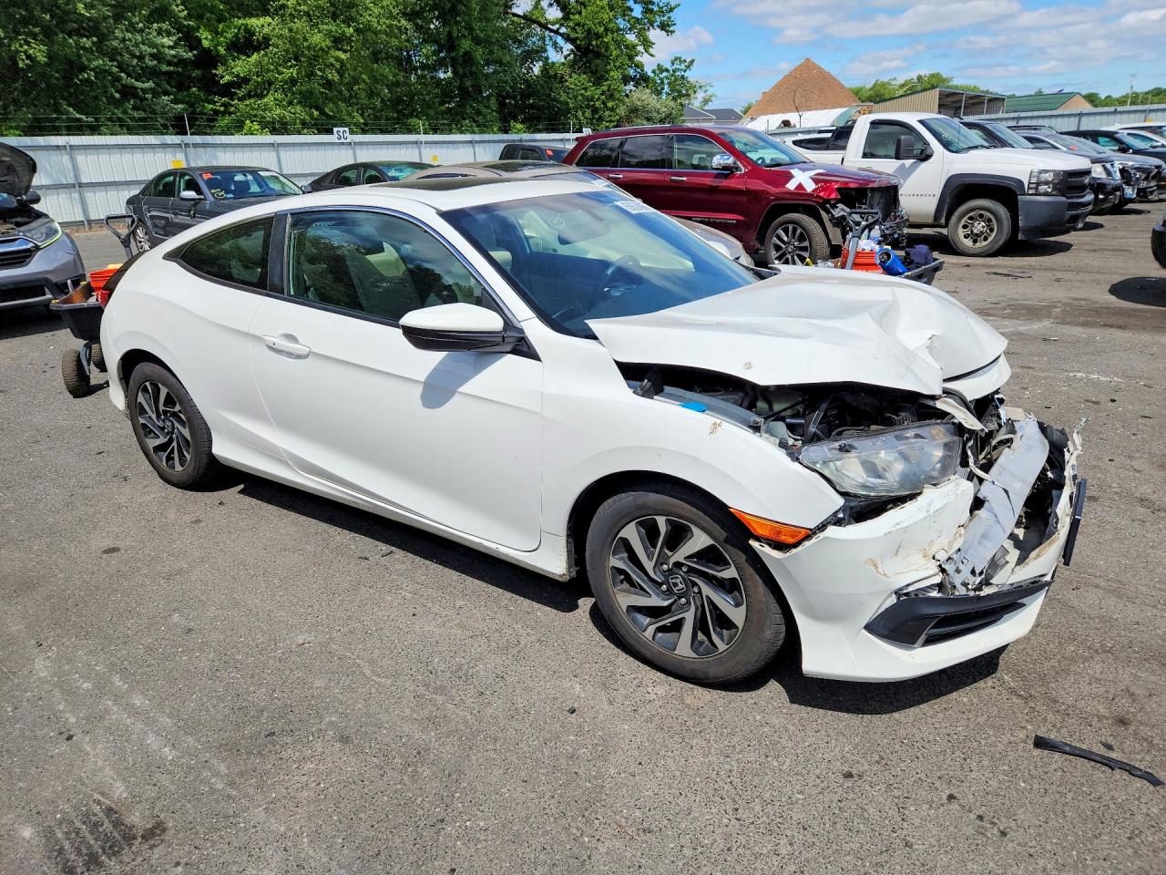 2017 Honda Civic Lx White vin: 2HGFC4B0XHH306153