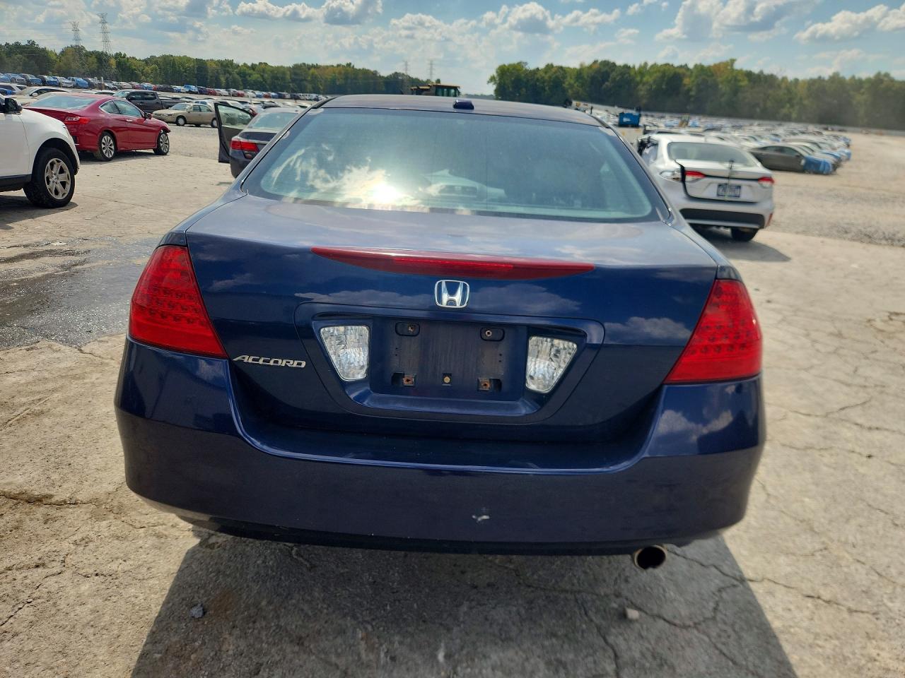 2007 Honda Accord Ex Синий vin: 1HGCM56817A094665