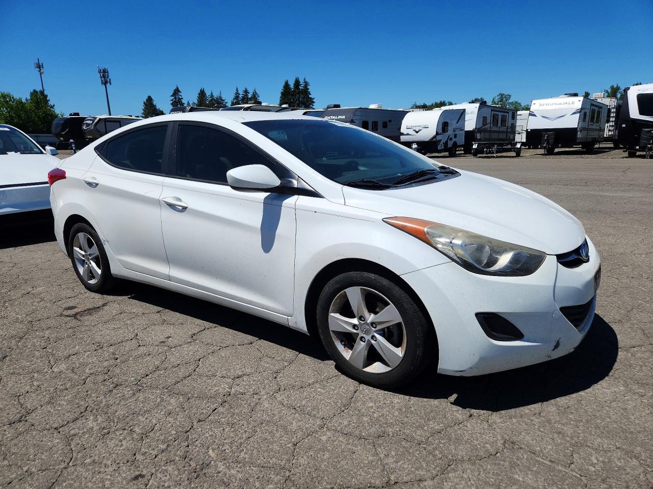 2013 Hyundai Elantra Gls White vin: 5NPDH4AE2DH368961
