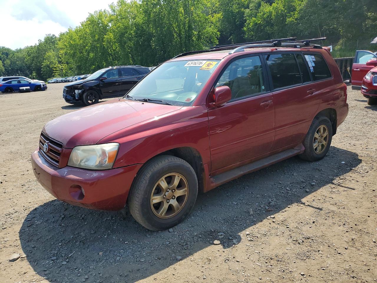 2007 Toyota Highlander Sport Red vin: JTEHP21A370201320