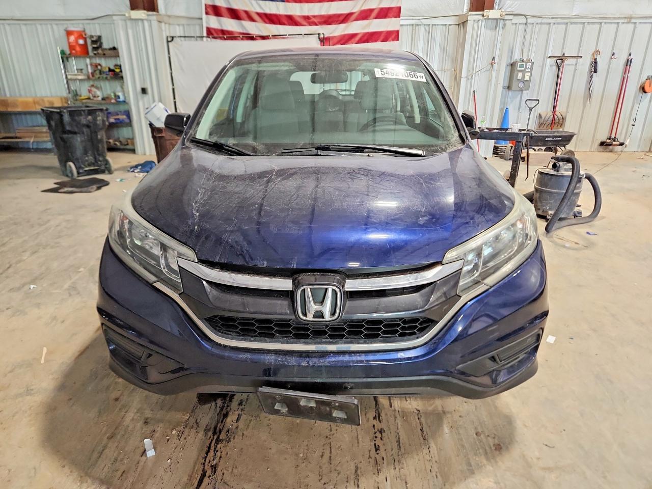 2015 Honda Cr-v Lx Blue vin: 5J6RM4H39FL119121