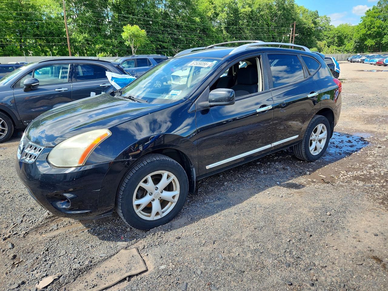 2011 Nissan Rogue S Black vin: JN8AS5MV6BW669119