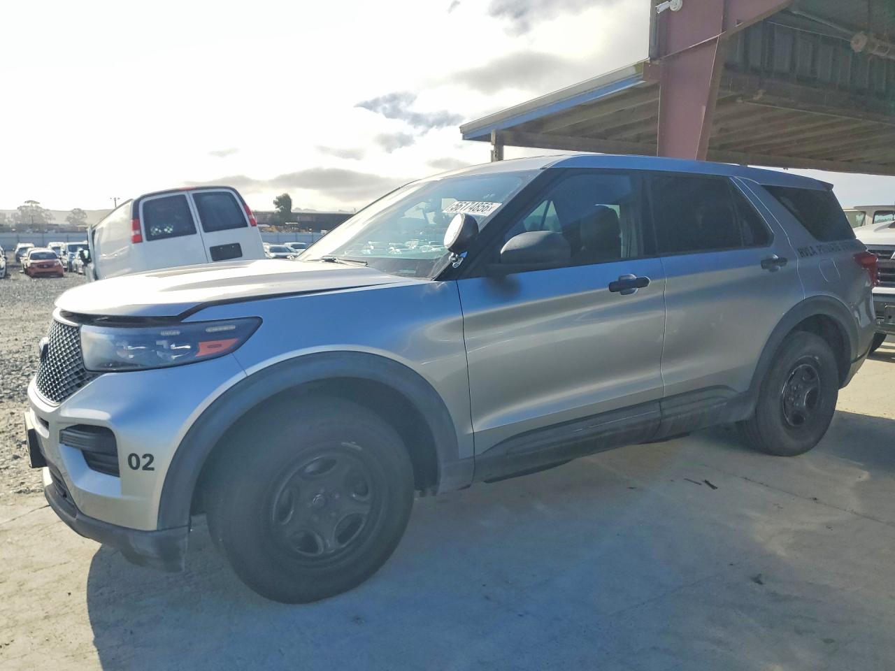 2021 Ford Explorer Police Interceptor Silver vin: 1FM5K8AB4MGA65652