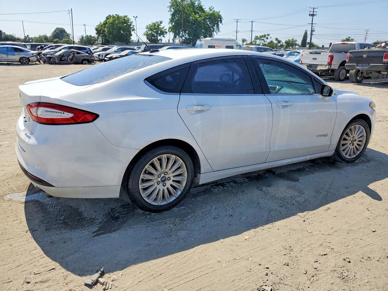 2013 Ford Fusion Se Hybrid White vin: 3FA6P0LU0DR229259
