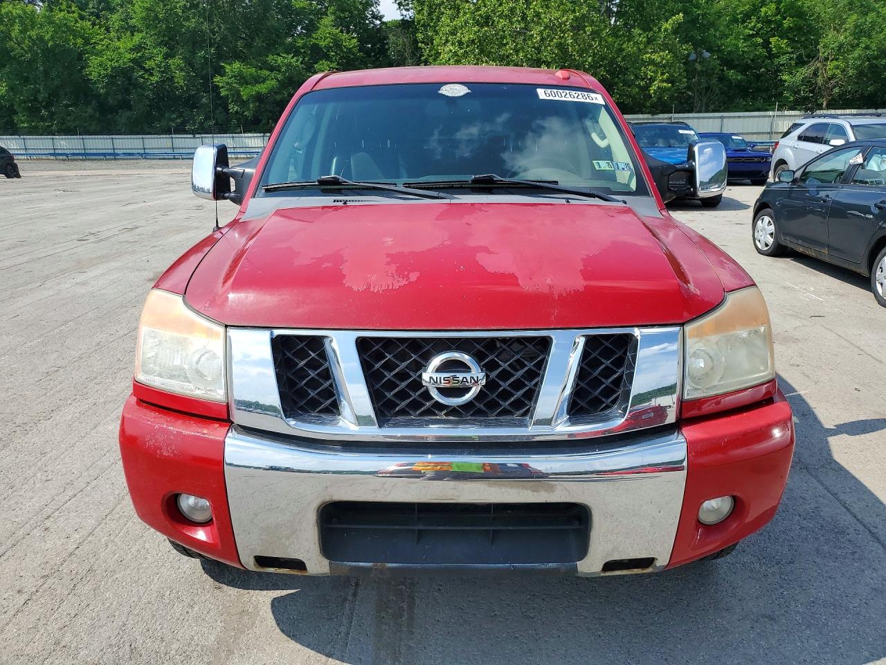 2008 Nissan Titan Xe Red vin: 1N6AA07C28N307554