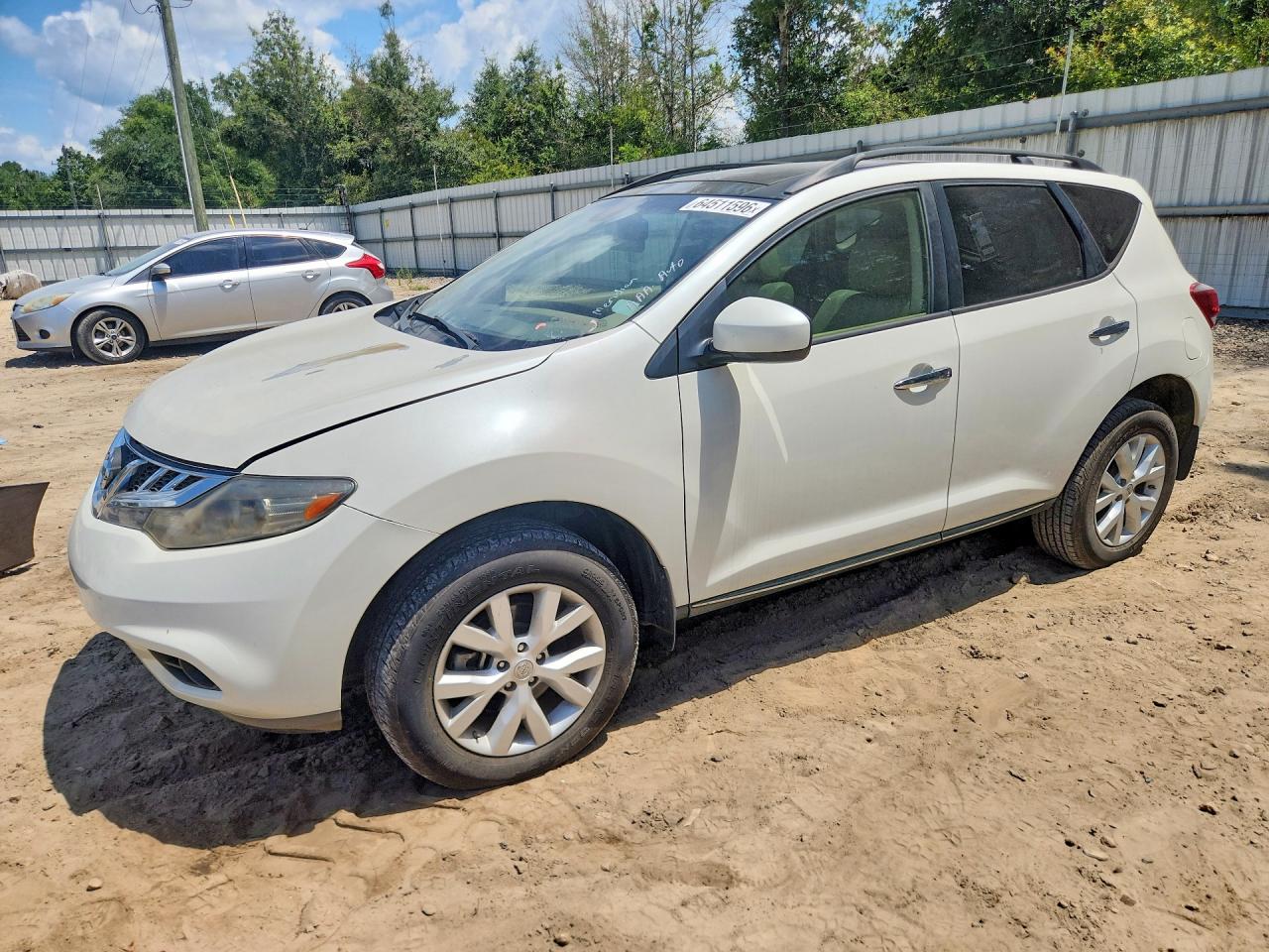 2014 Nissan Murano Sl White vin: JN8AZ1MU6EW420495