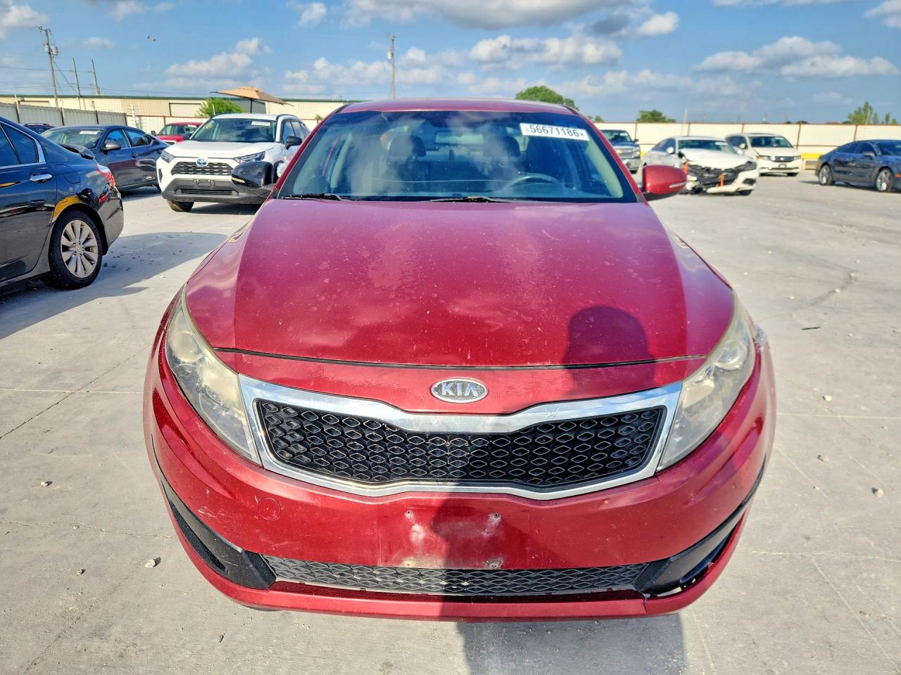2011 Kia Optima Lx Красный vin: KNAGM4A78B5091009