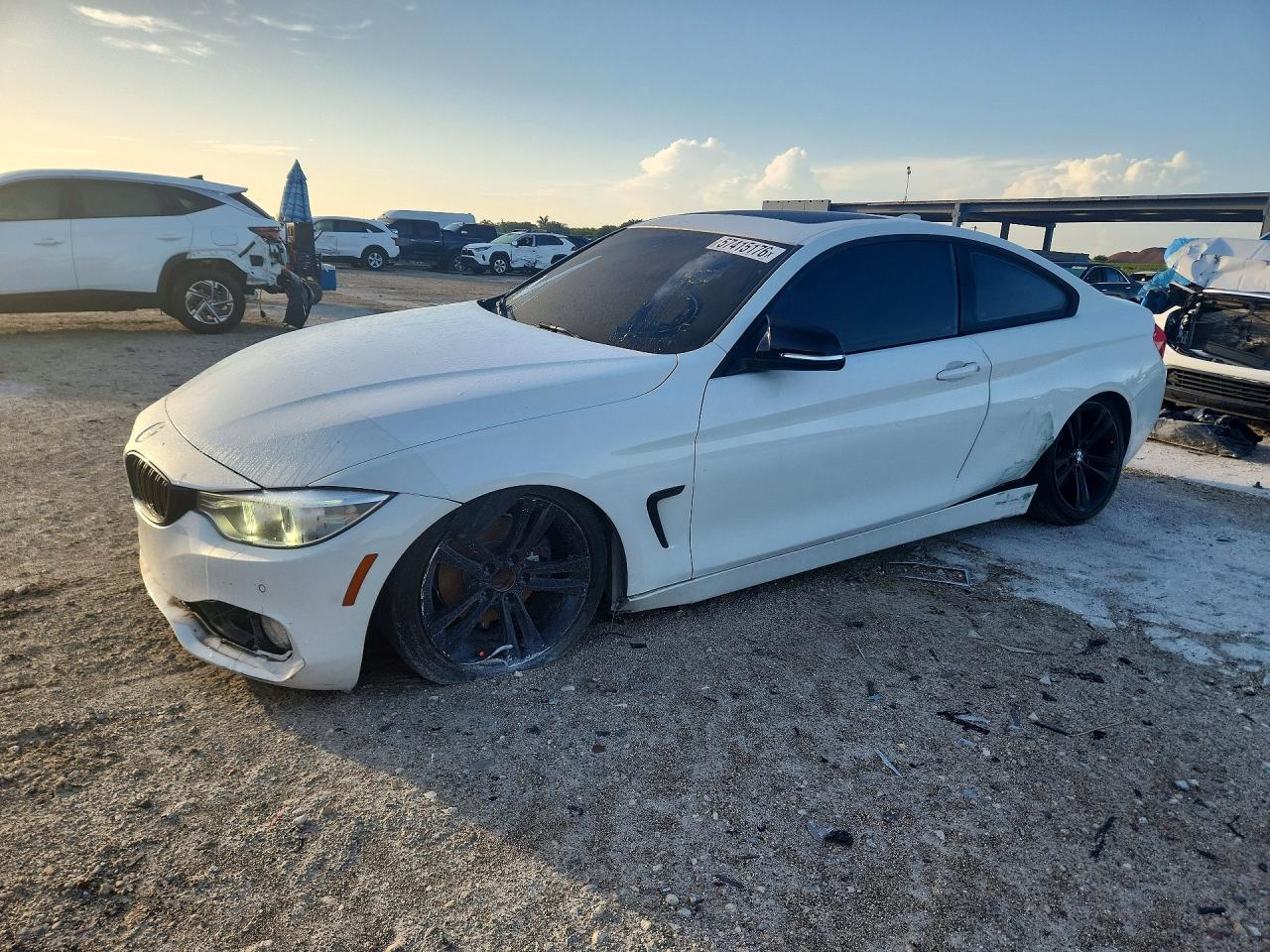 2014 Bmw 428 I White vin: WBA3N7C59EF719666
