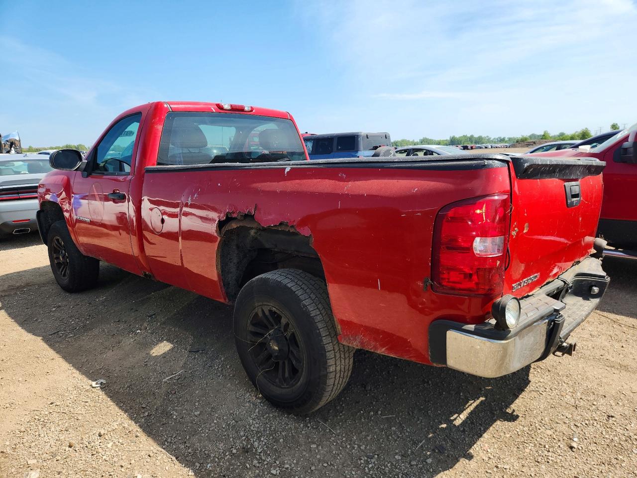 2008 Chevrolet Silverado K1500 Red vin: 1GCEK14C28Z218619