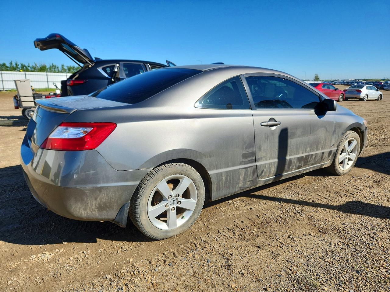 2007 Honda Civic Lx Gray vin: 2HGFG11697H013688