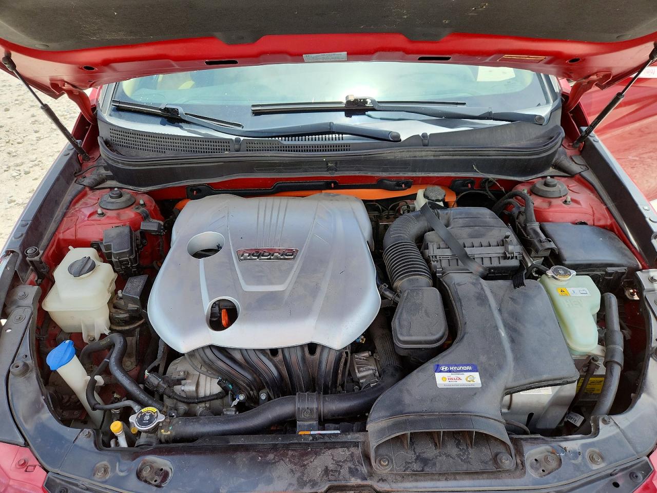 2013 Hyundai Sonata Hybrid Red vin: KMHEC4A4XDA066850