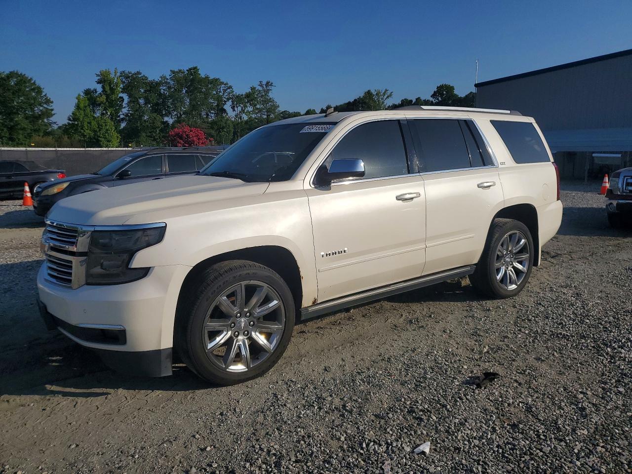 2015 Chevrolet Tahoe K1500 Ltz White vin: 1GNSKCKC9FR281108