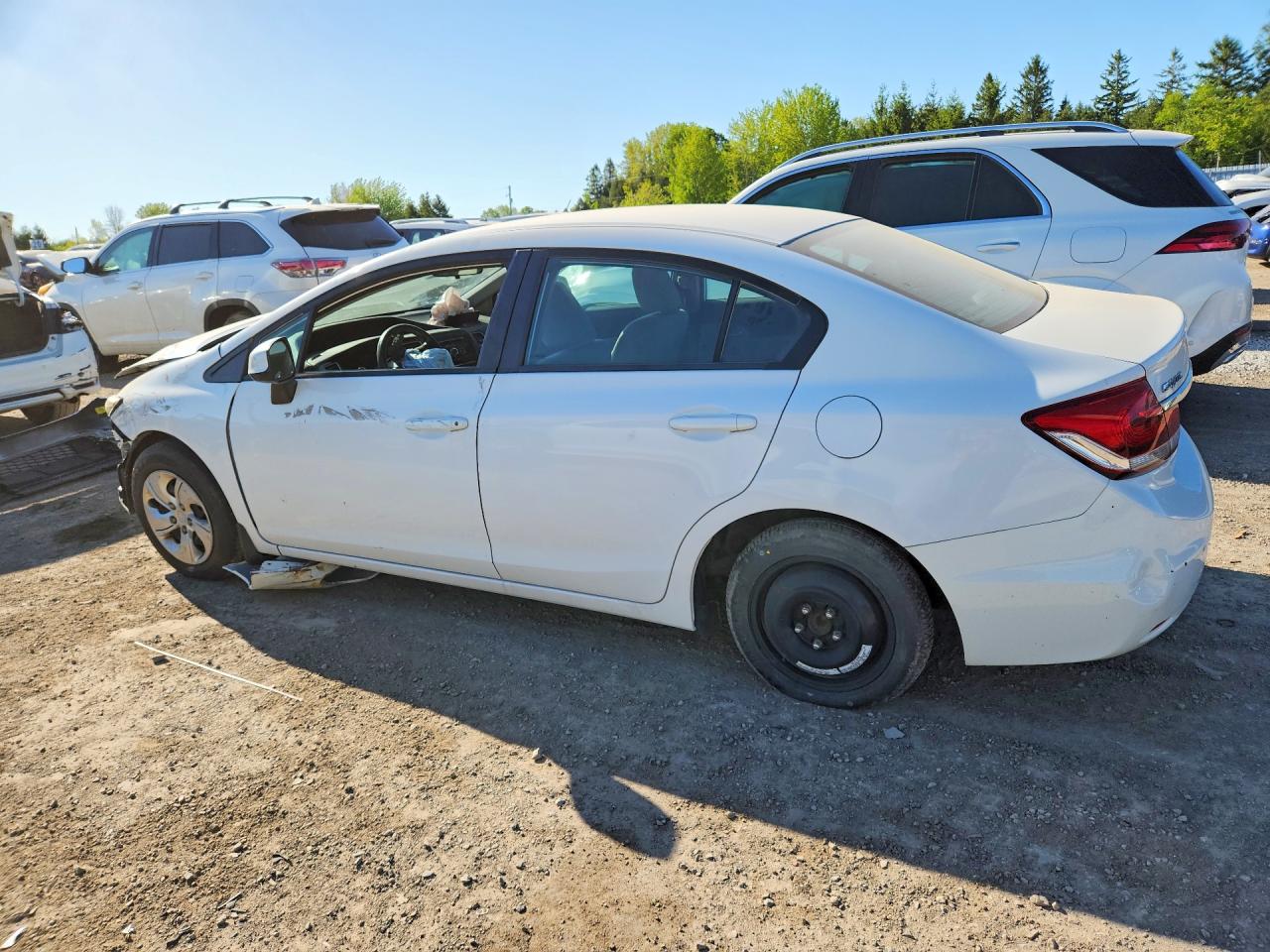 2013 Honda Civic Lx White vin: 2HGFB2F40DH030032
