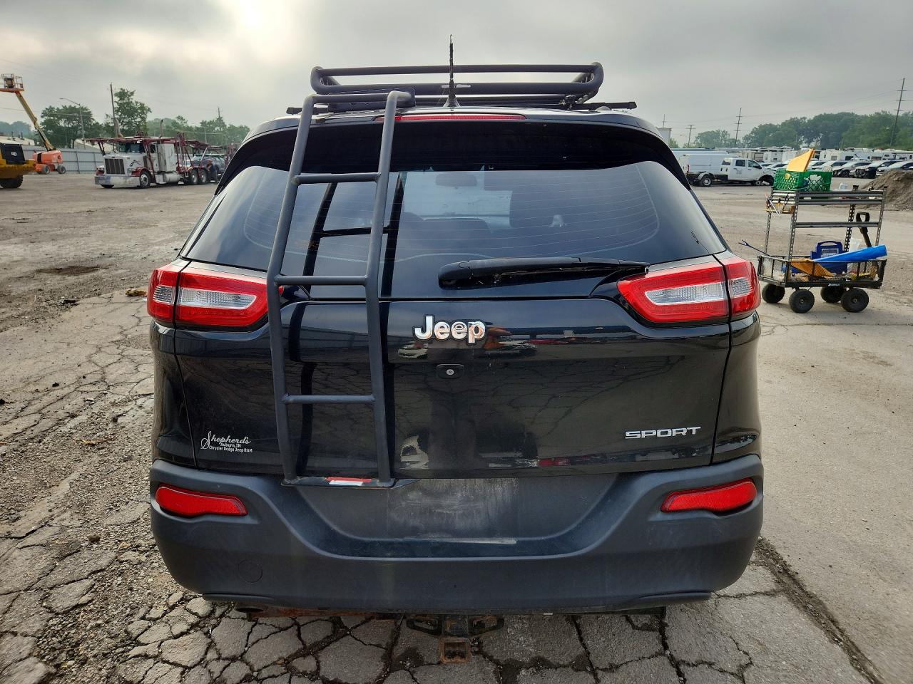 2015 Jeep Cherokee Sport Black vin: 1C4PJLAB1FW539309