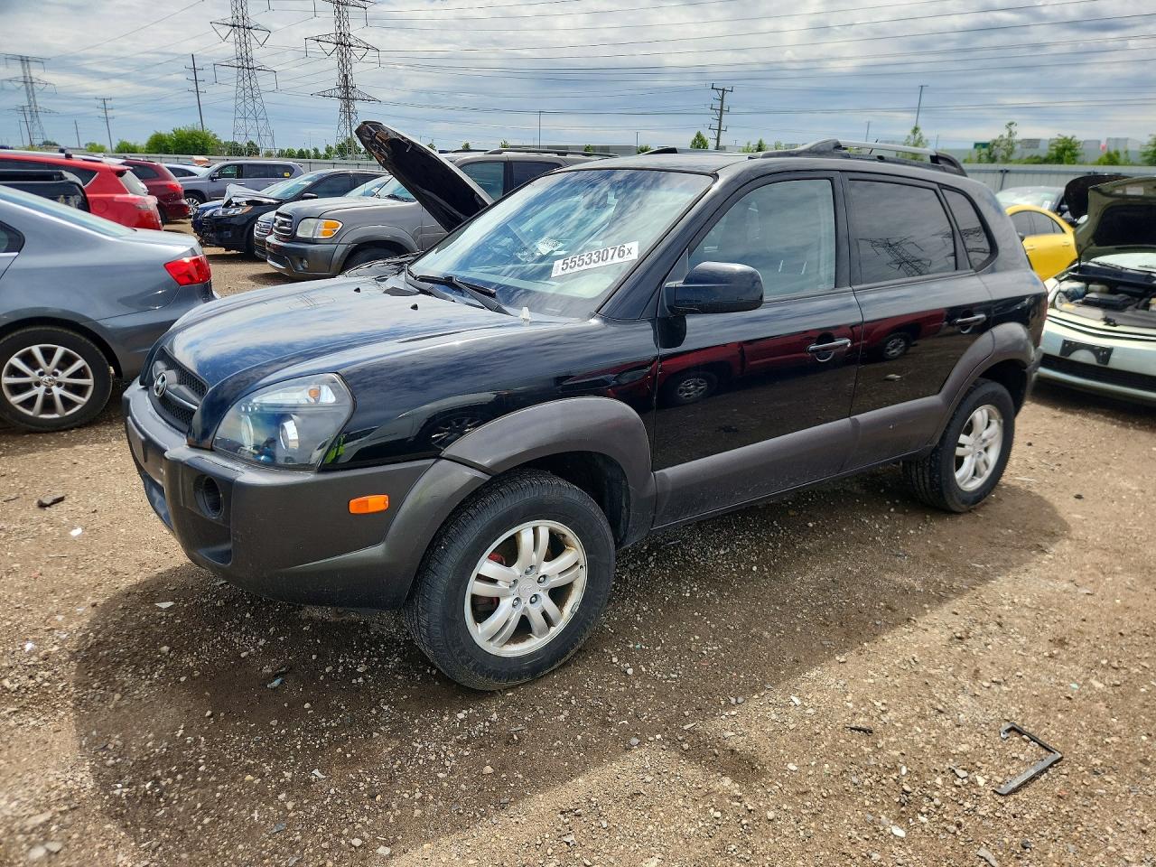 2007 Hyundai Tucson Se Black vin: KM8JN72D77U483502