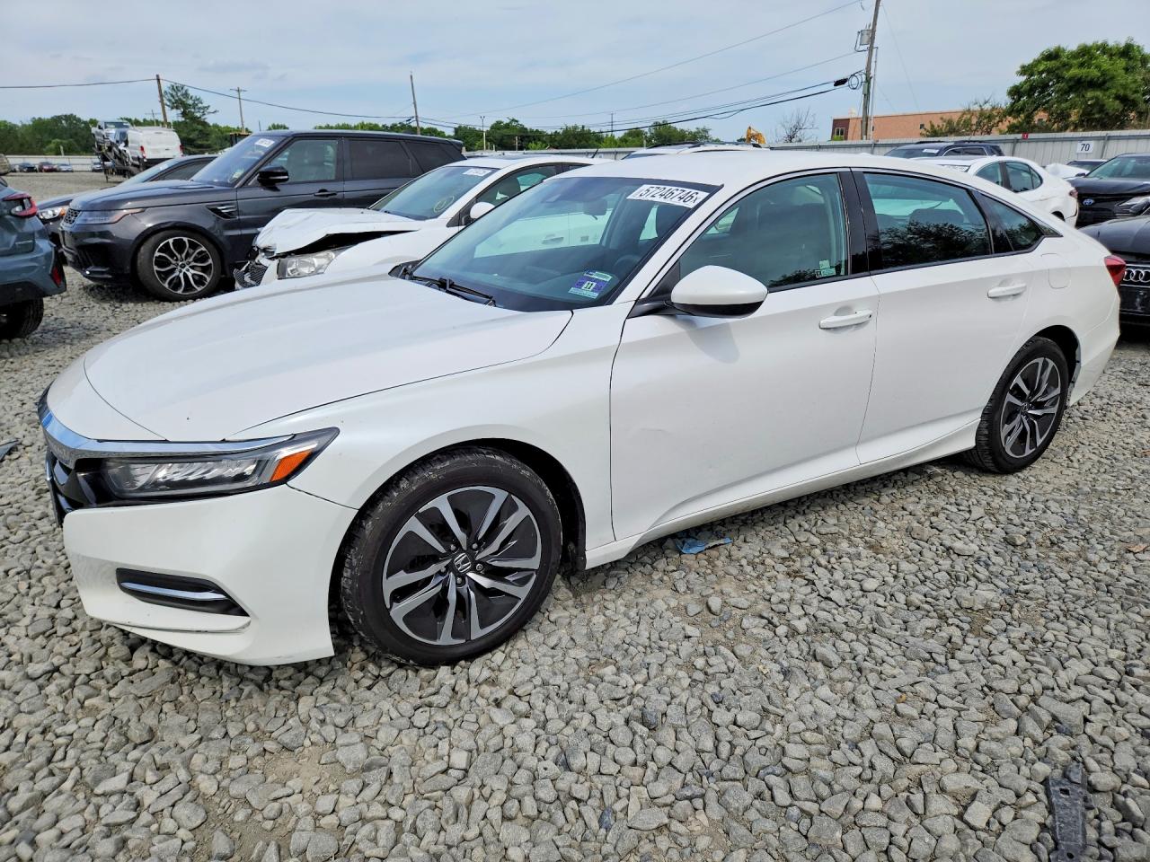 2020 Honda Accord Hybrid White vin: 1HGCV3F10LA002170