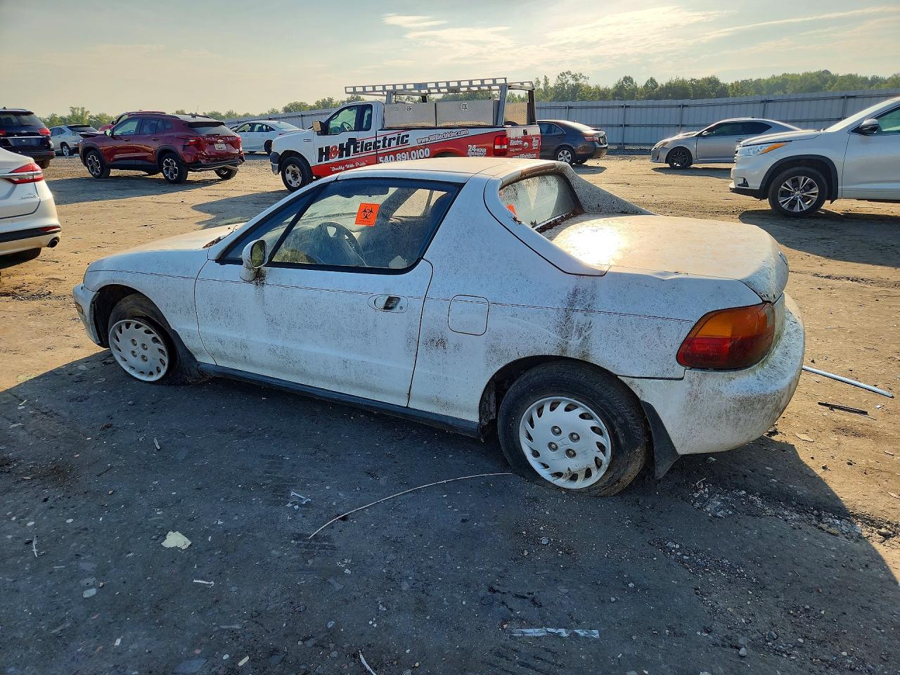 1994 Honda Civic Del Sol S White vin: JHMEG1244RS006875