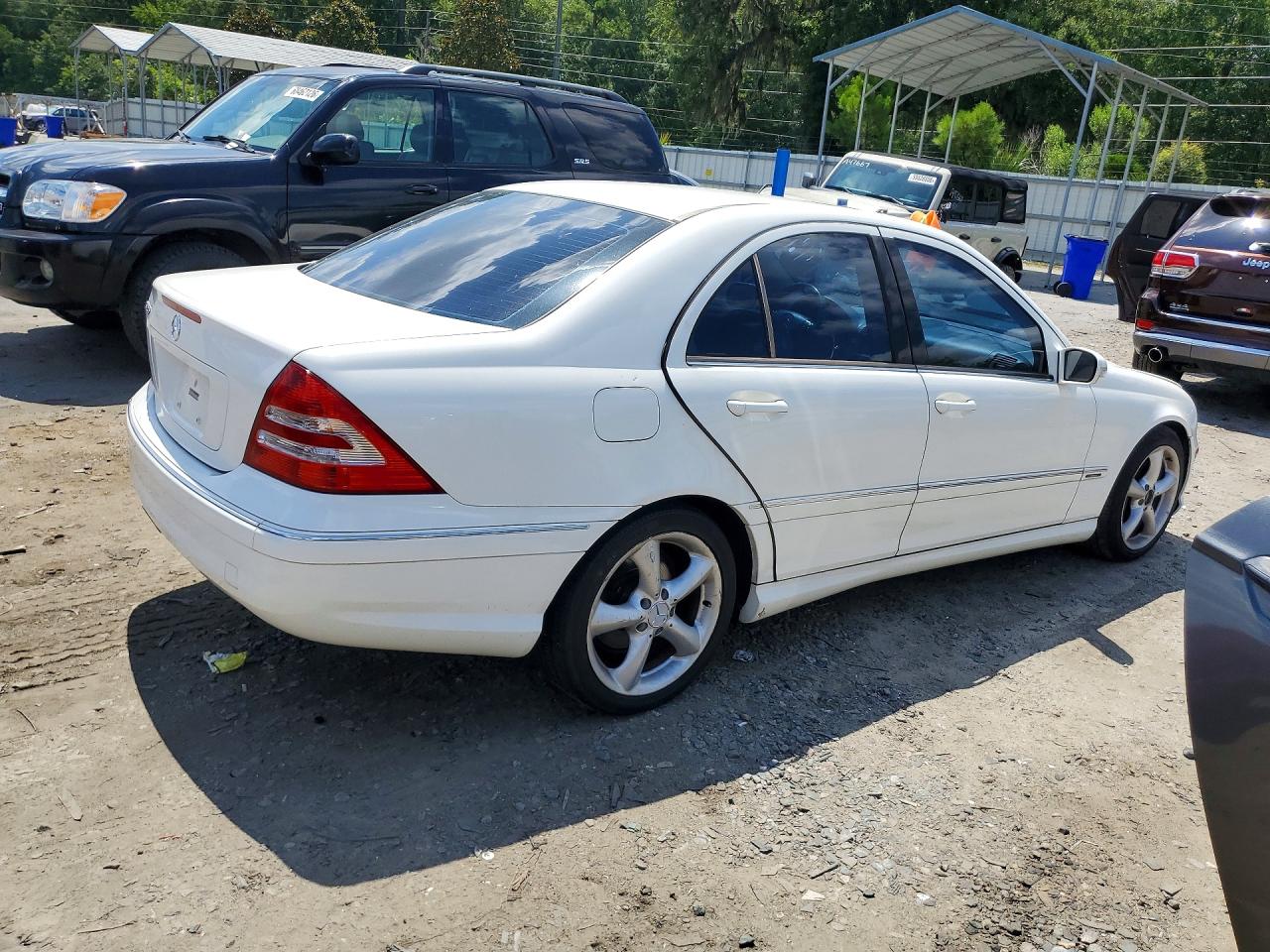 2006 Mercedes-benz C 230 Белый vin: WDBRF52H06A856311