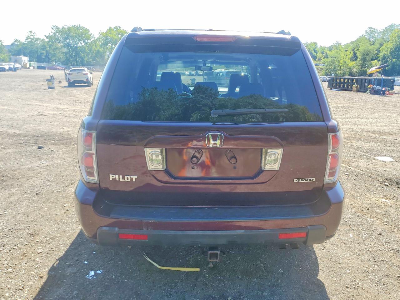 2008 Honda Pilot Exl Maroon vin: 5FNYF185X8B012659
