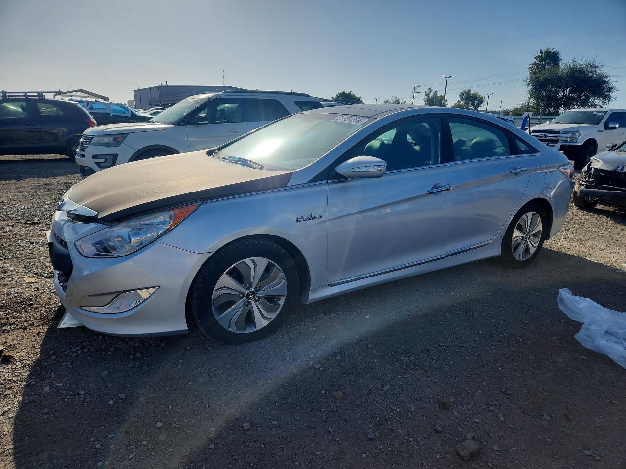 2014 Hyundai Sonata Hybrid Silver vin: KMHEC4A46EA111283