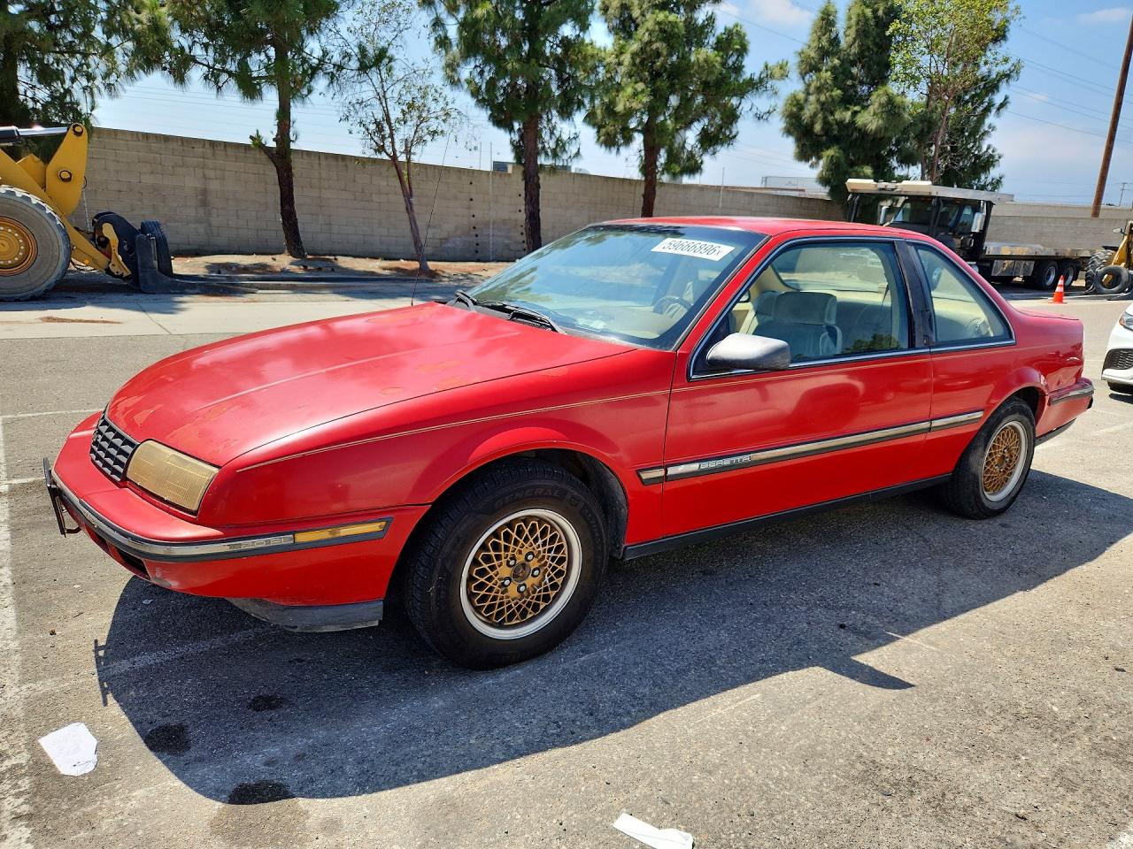 1988 Chevrolet Beretta Red vin: 1G1LV1119JE210122