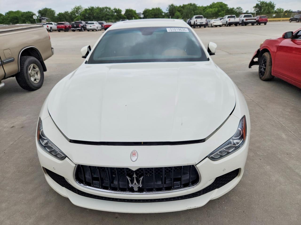 2014 Maserati Ghibli S White vin: ZAM57RTA3E1113173