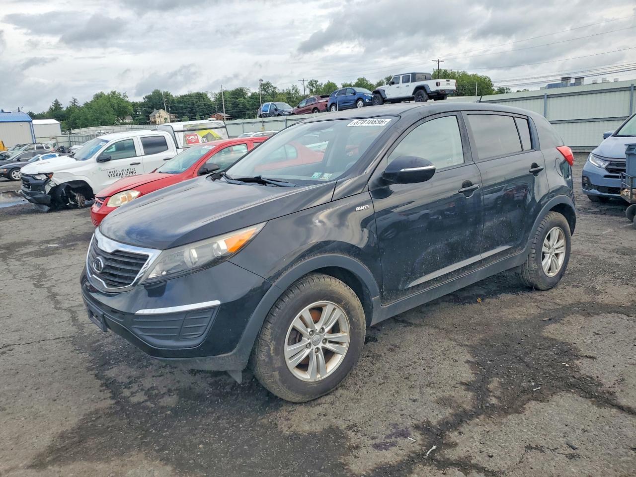 2011 Kia Sportage Lx Black vin: KNDPBCA29B7095453