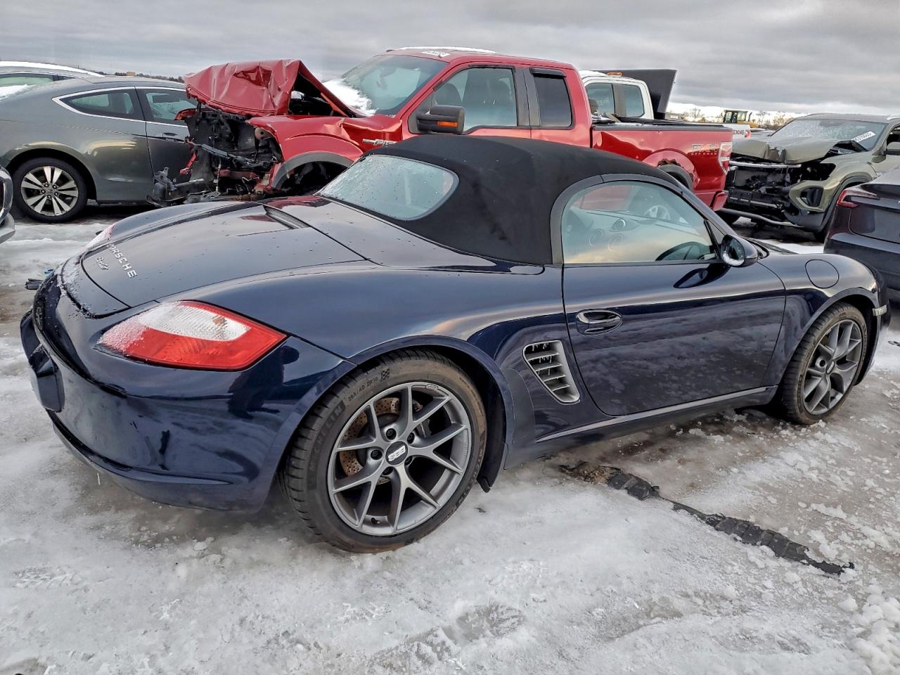 2005 Porsche Boxster Синий vin: WP0CA29895S710153