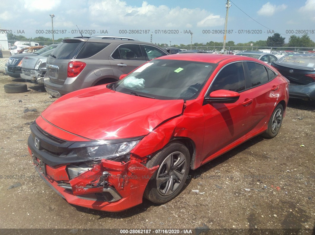 2019 Honda Civic Sedan Lx Red vin: 2HGFC2F61KH537047