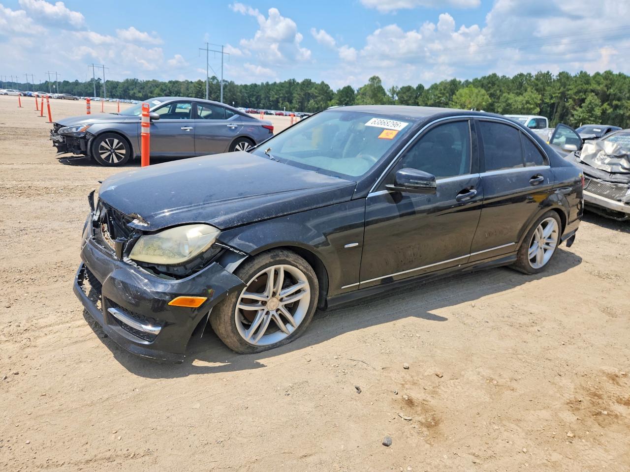 2012 Mercedes-benz C 250 Black vin: WDDGF4HB7CR220879
