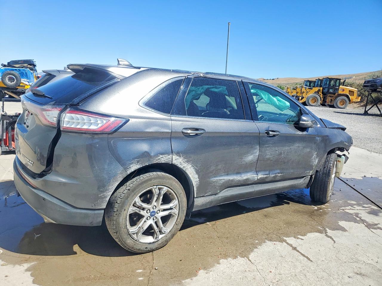 2015 Ford Edge Titanium Gray vin: 2FMPK4K97FBC09976