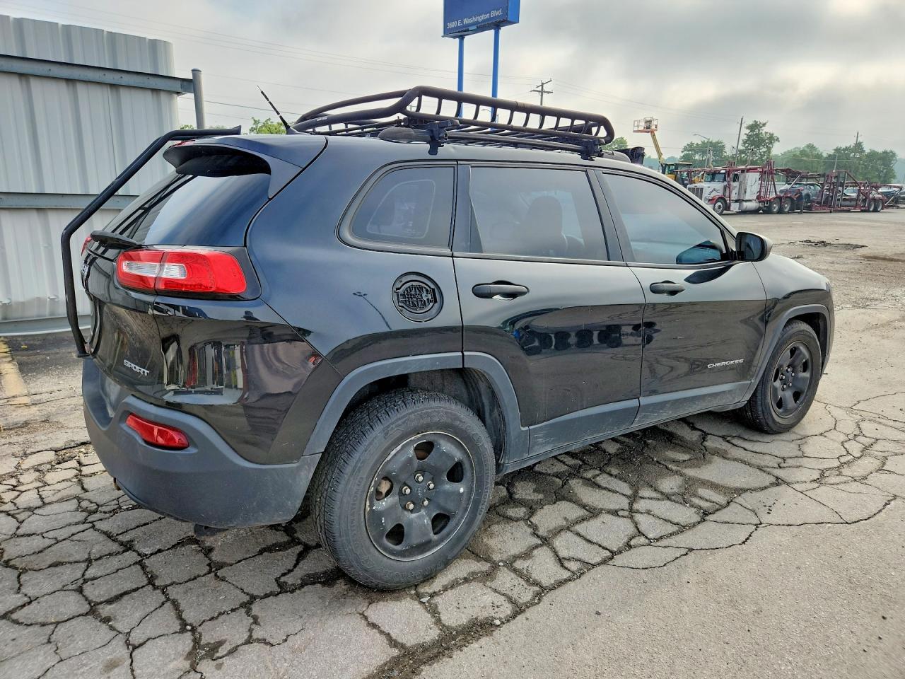 2015 Jeep Cherokee Sport Black vin: 1C4PJLAB1FW539309