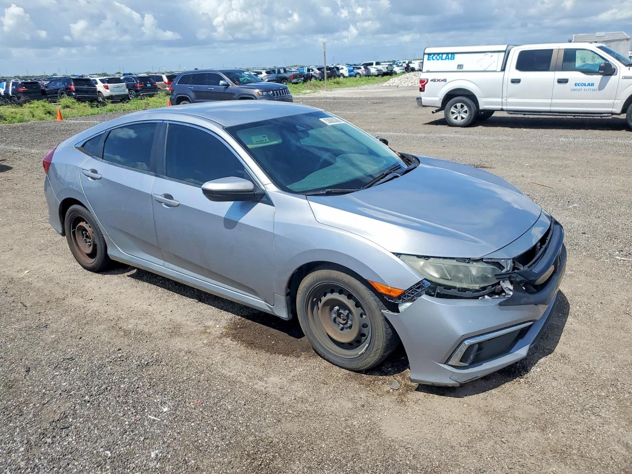 2019 Honda Civic Lx Silver vin: 19XFC2E64KE042515