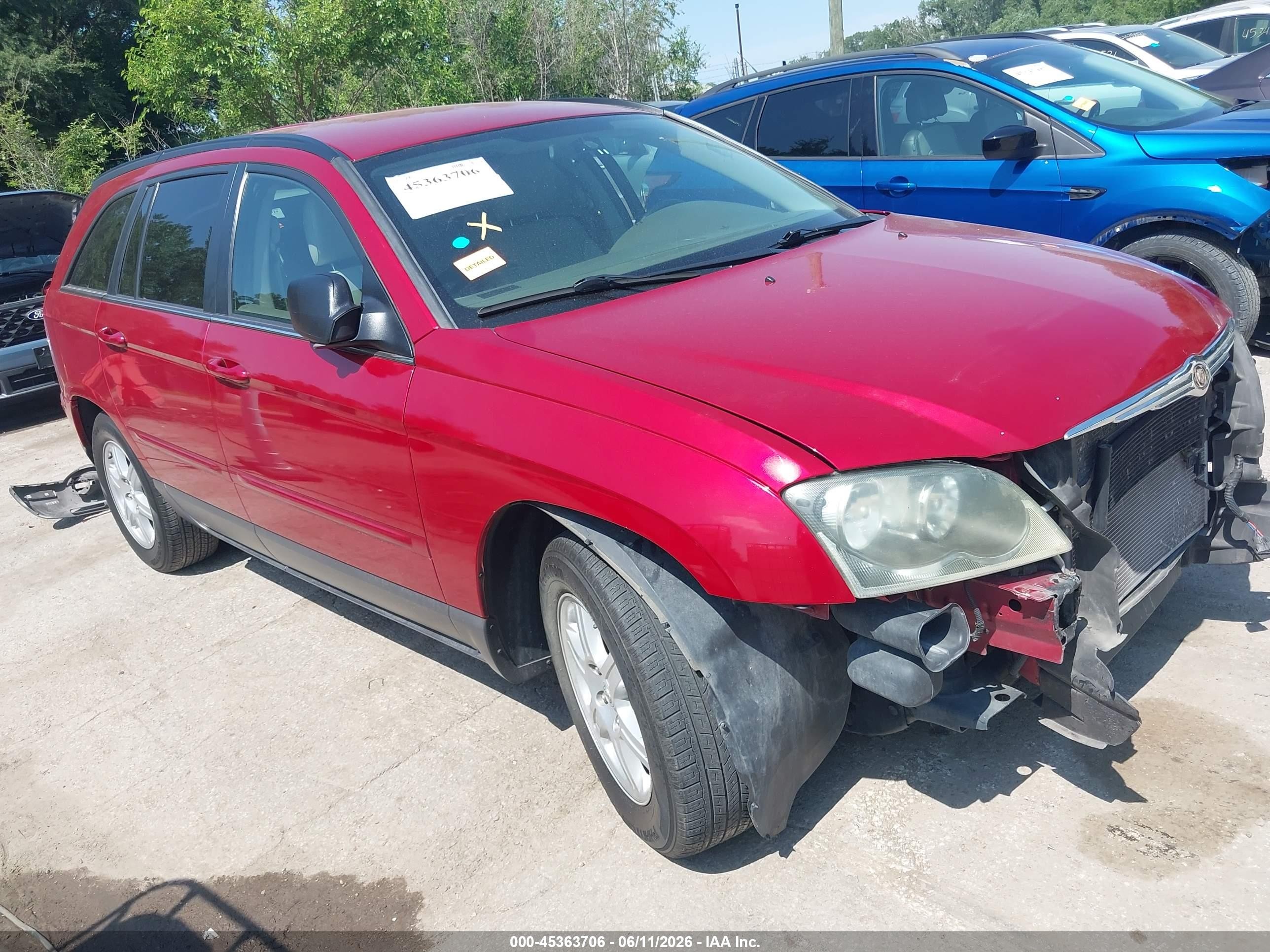 2006 Chrysler Pacifica Touring Red vin: 2A4GF68406R885624