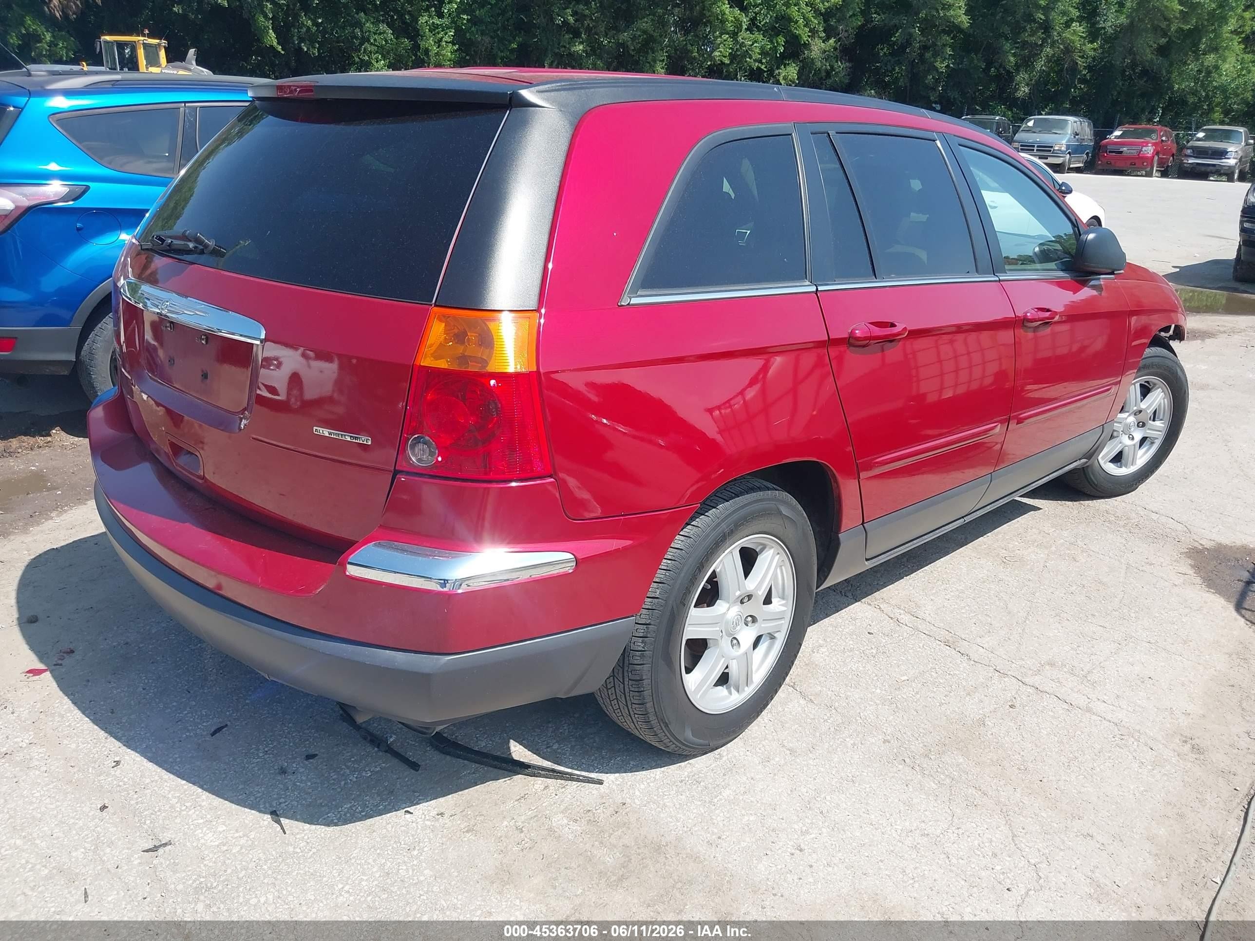2006 Chrysler Pacifica Touring Red vin: 2A4GF68406R885624