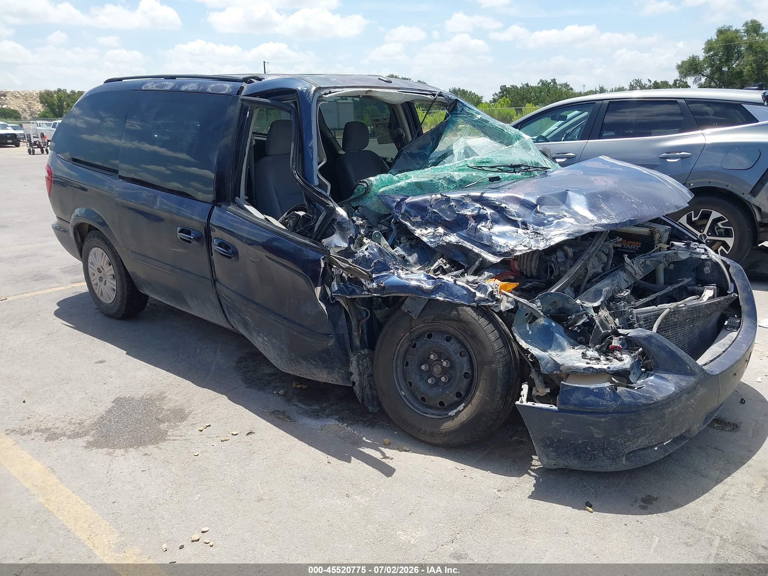 2006 Chrysler Town & Country Lx Blue vin: 2A4GP44R26R861232
