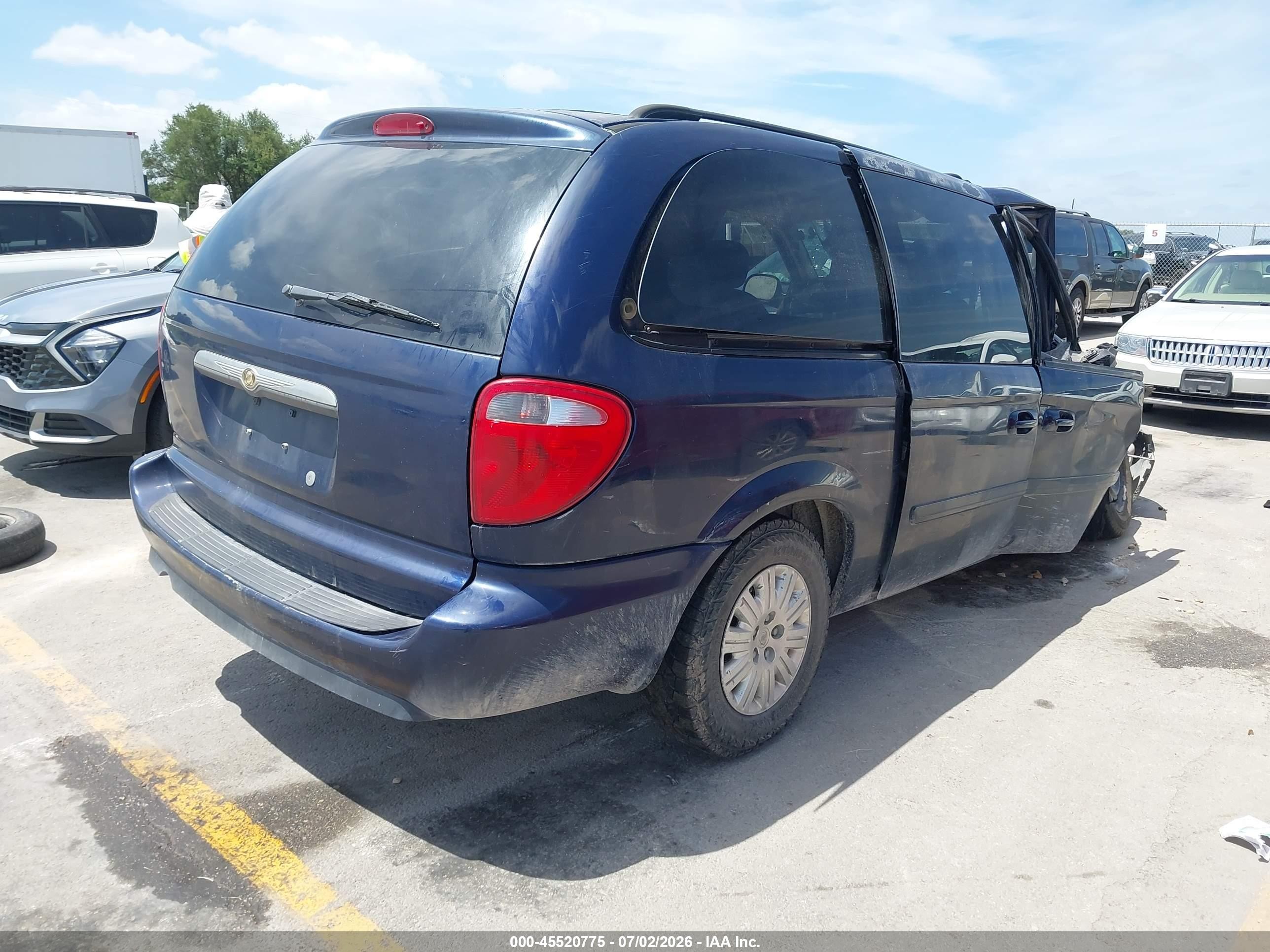 2006 Chrysler Town & Country Lx Blue vin: 2A4GP44R26R861232