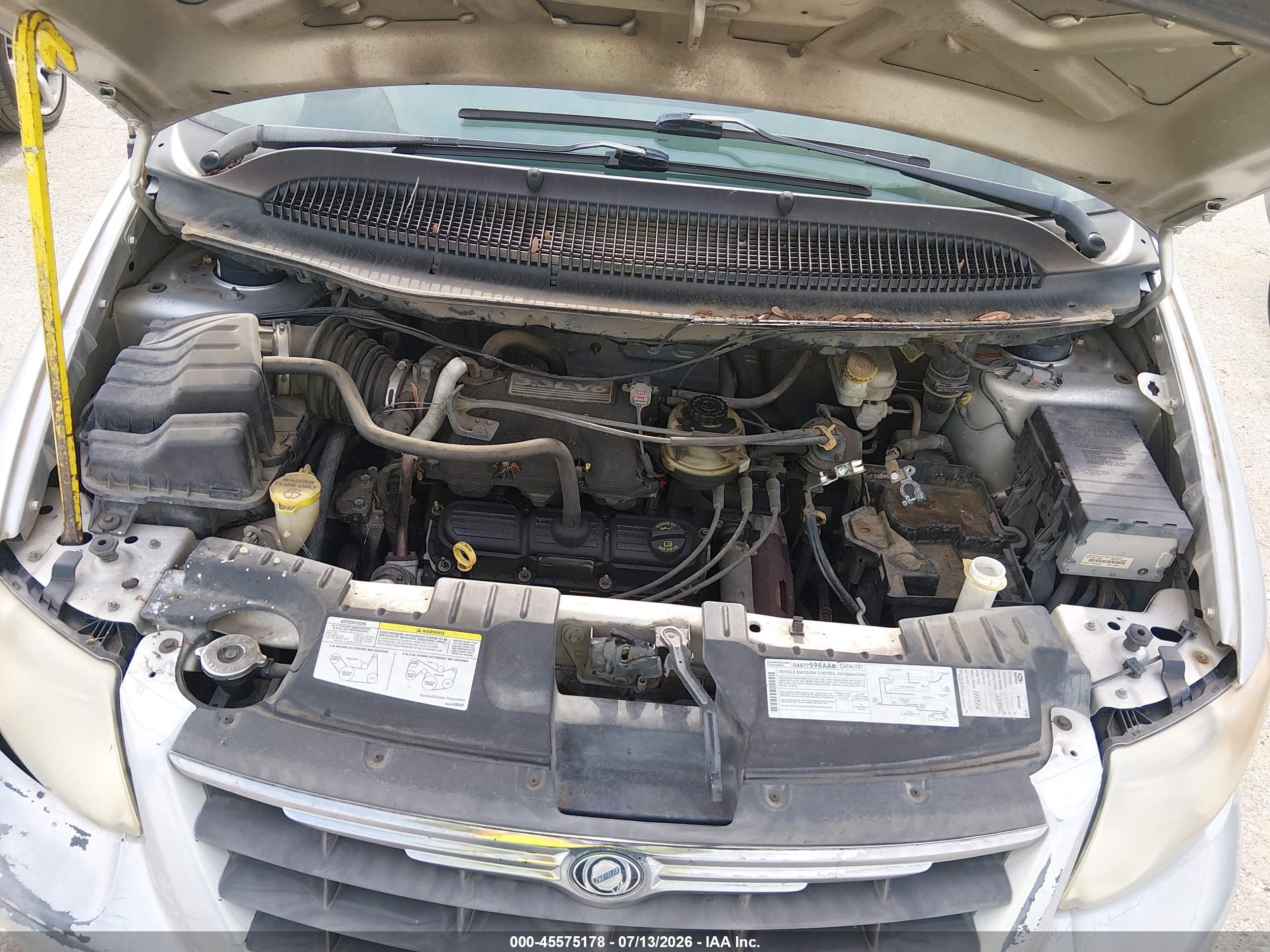 2007 Chrysler Town & Country Lx Серебряный vin: 2A4GP44R37R330574