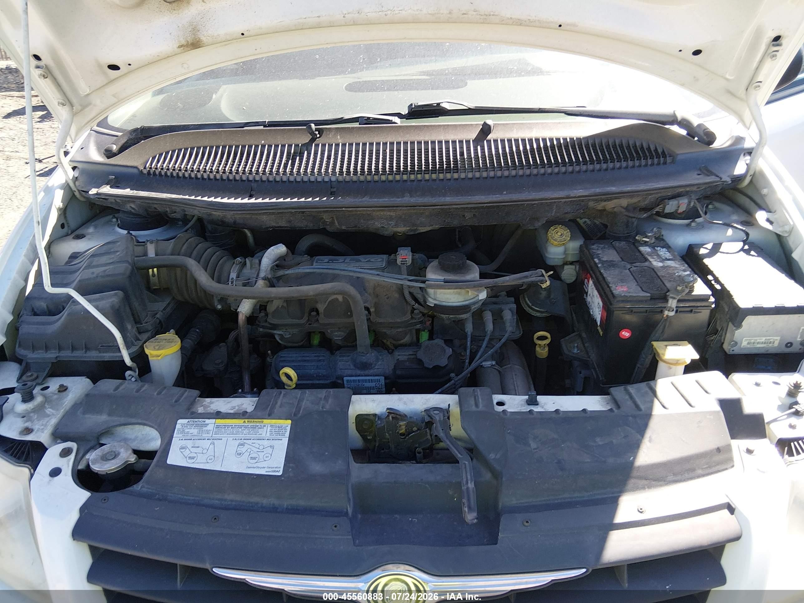 2007 Chrysler Town & Country Lx Белый vin: 2A4GP44R47R213389