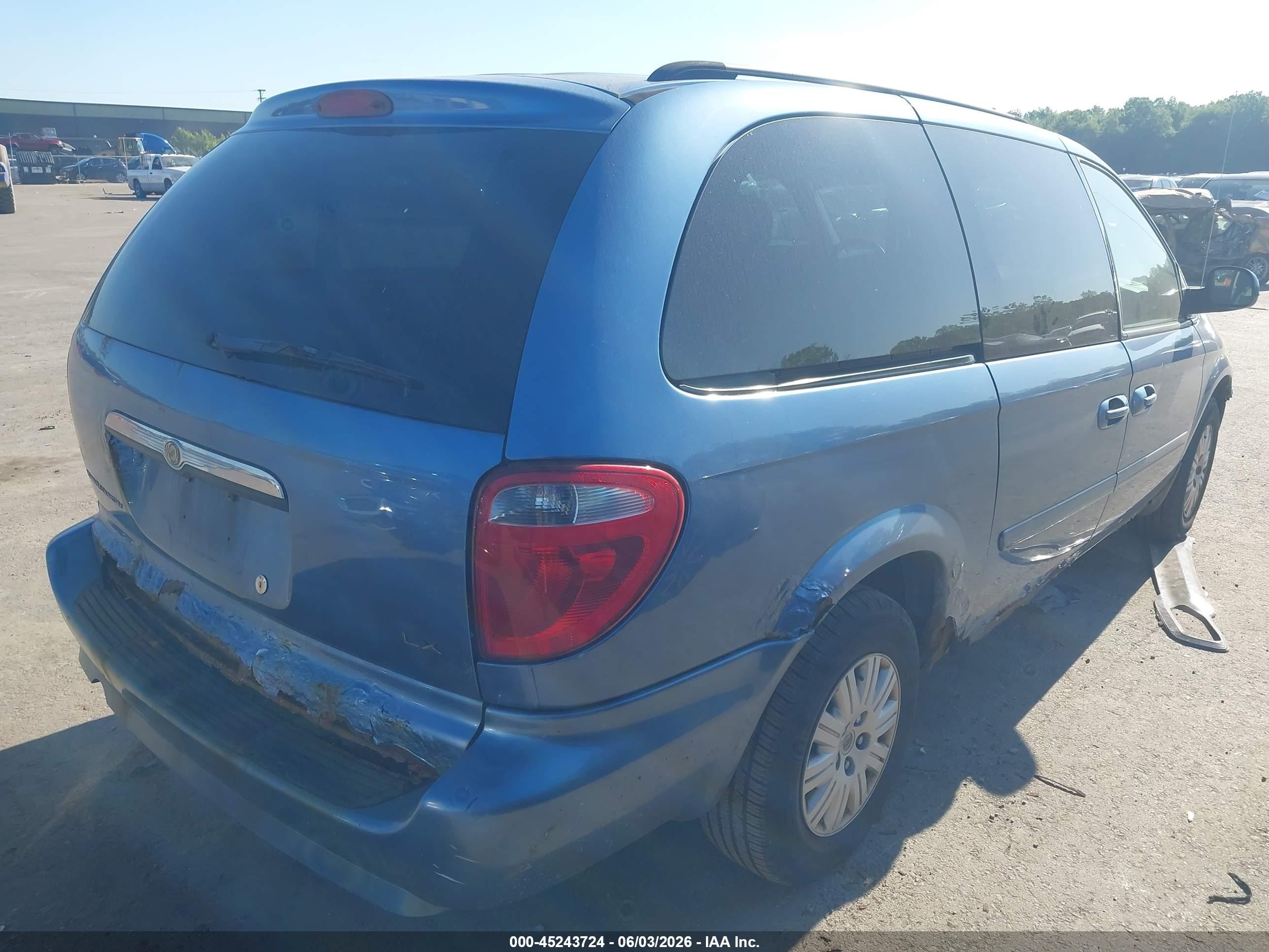 2007 Chrysler Town & Country Lx Blue vin: 2A4GP44R47R284995