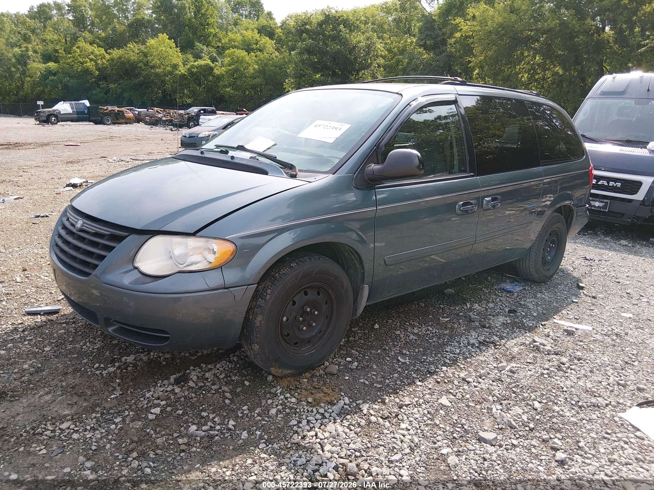 2006 Chrysler Town & Country Lx Синий vin: 2A4GP44R76R886756