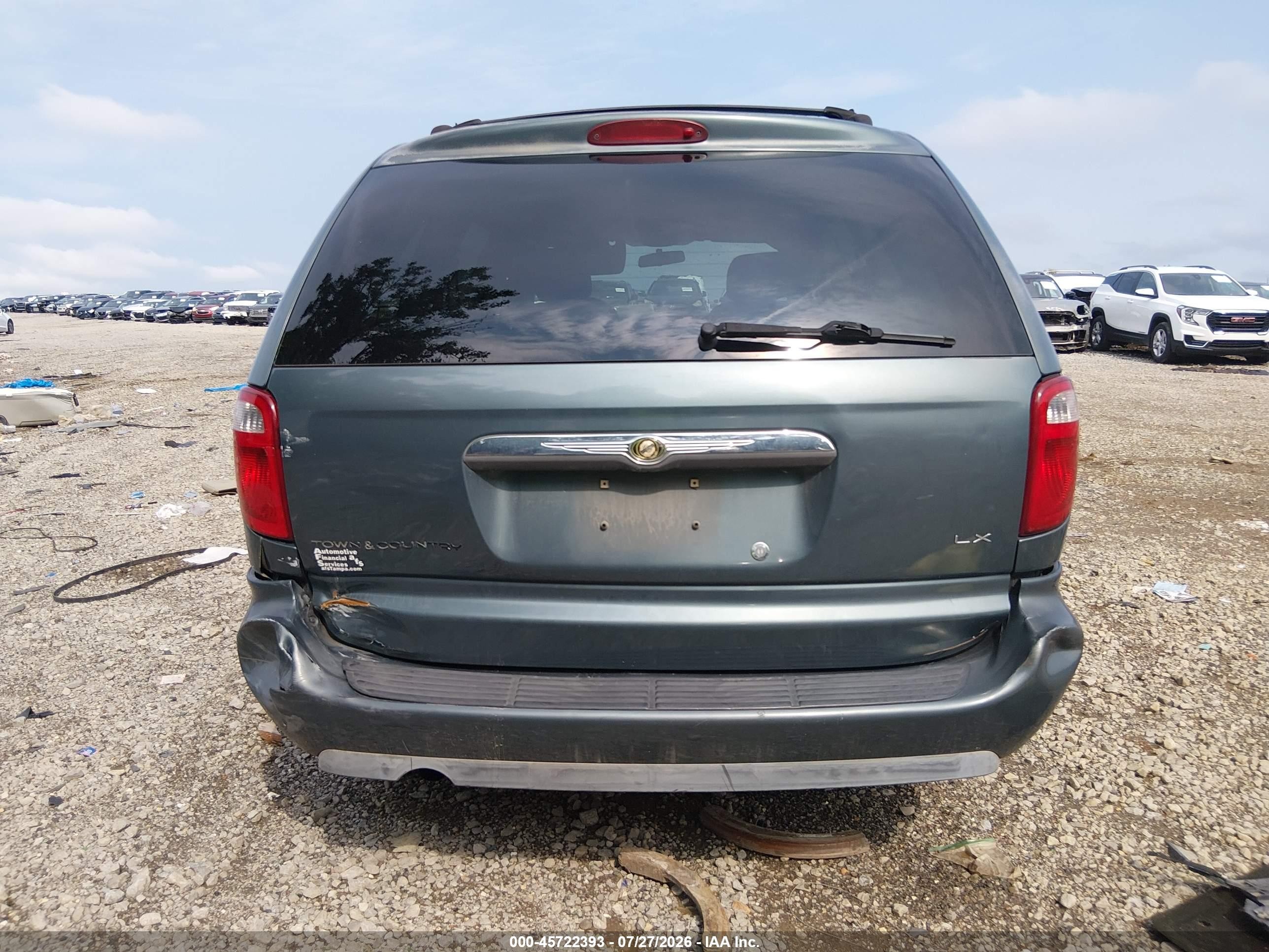 2006 Chrysler Town & Country Lx Синий vin: 2A4GP44R76R886756