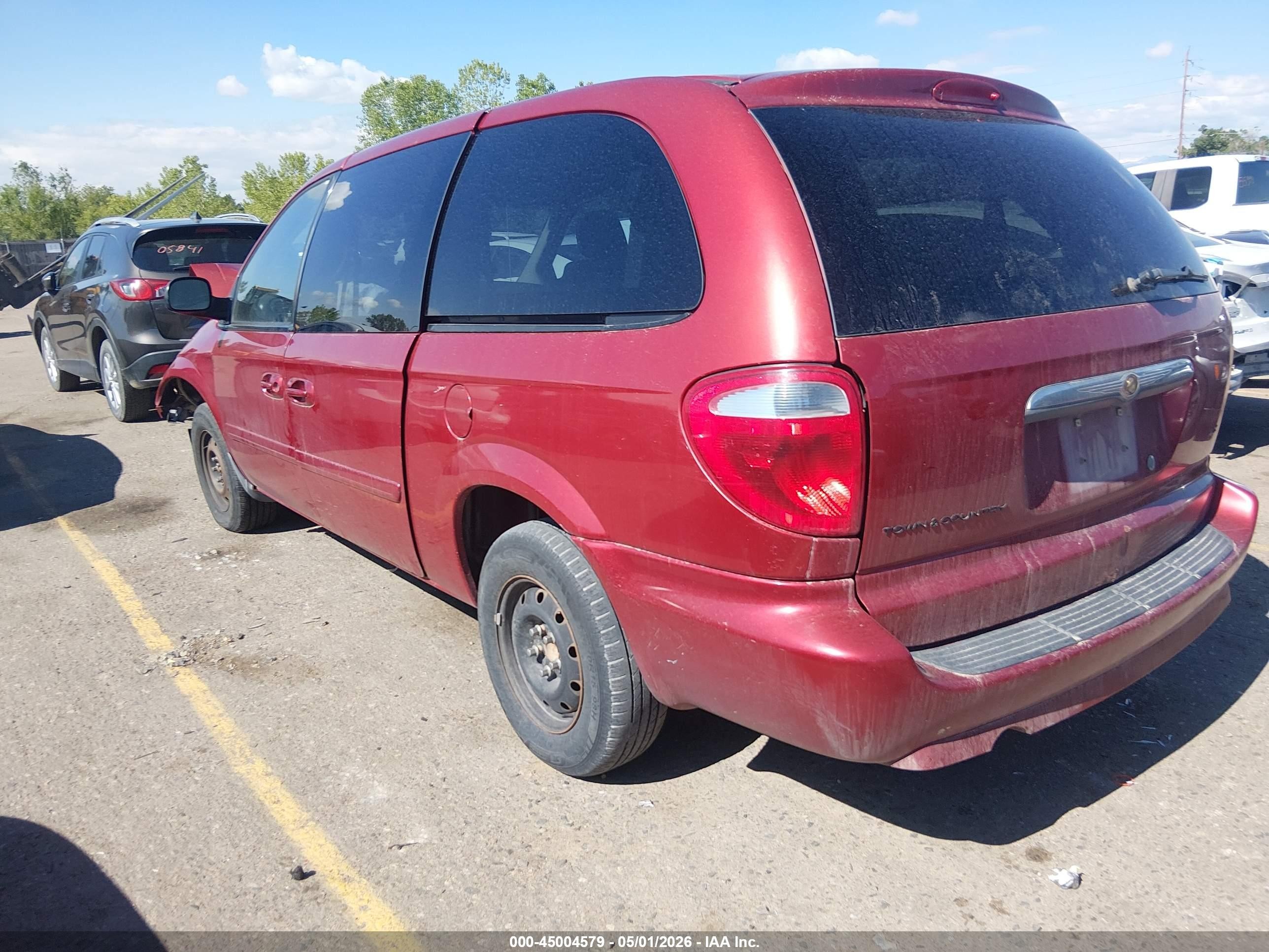 2007 Chrysler Town & Country Lx Red vin: 2A4GP44R87R161023