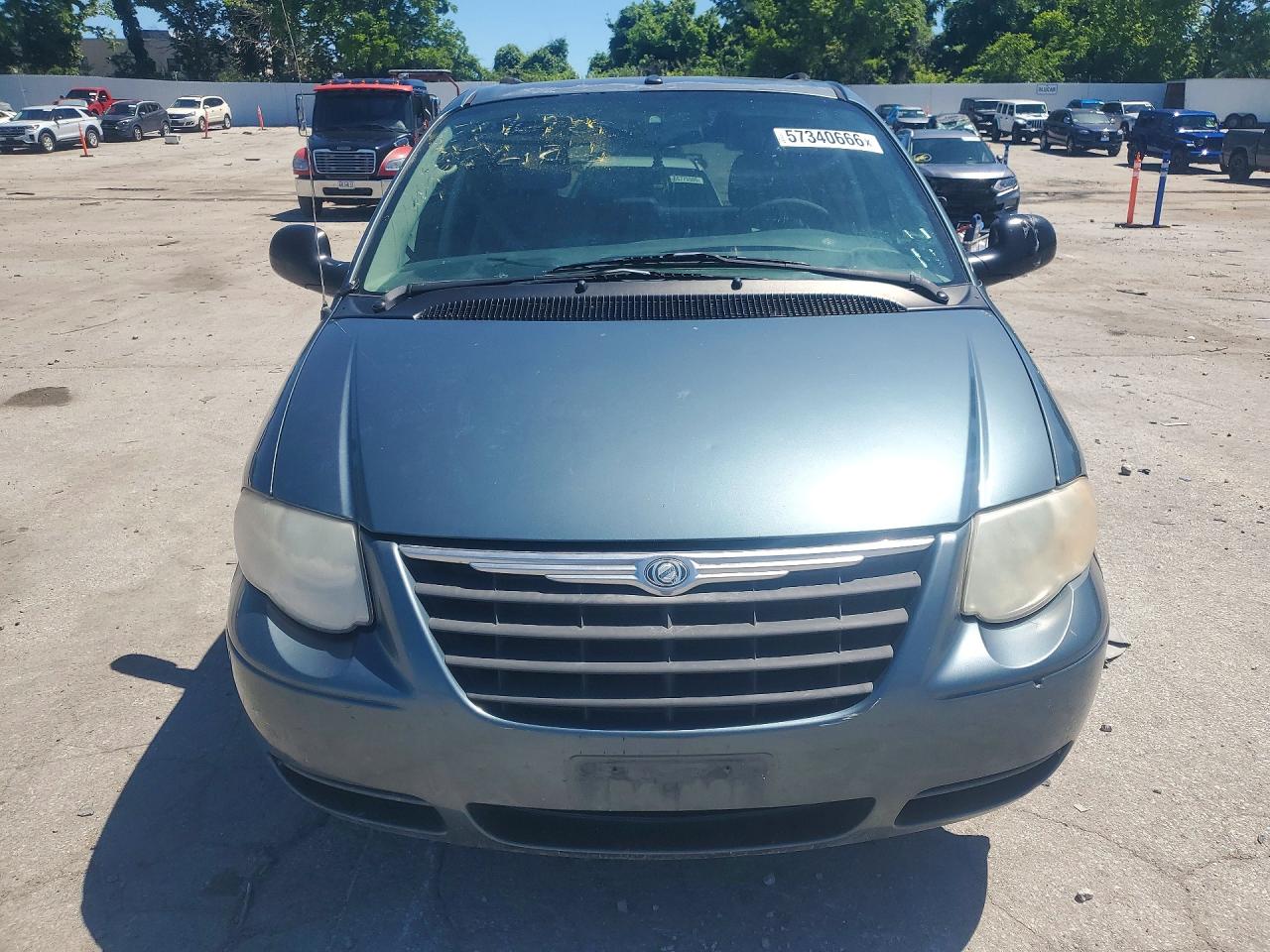 2007 Chrysler Town & Country Lx Blue vin: 2A4GP44RX7R252357