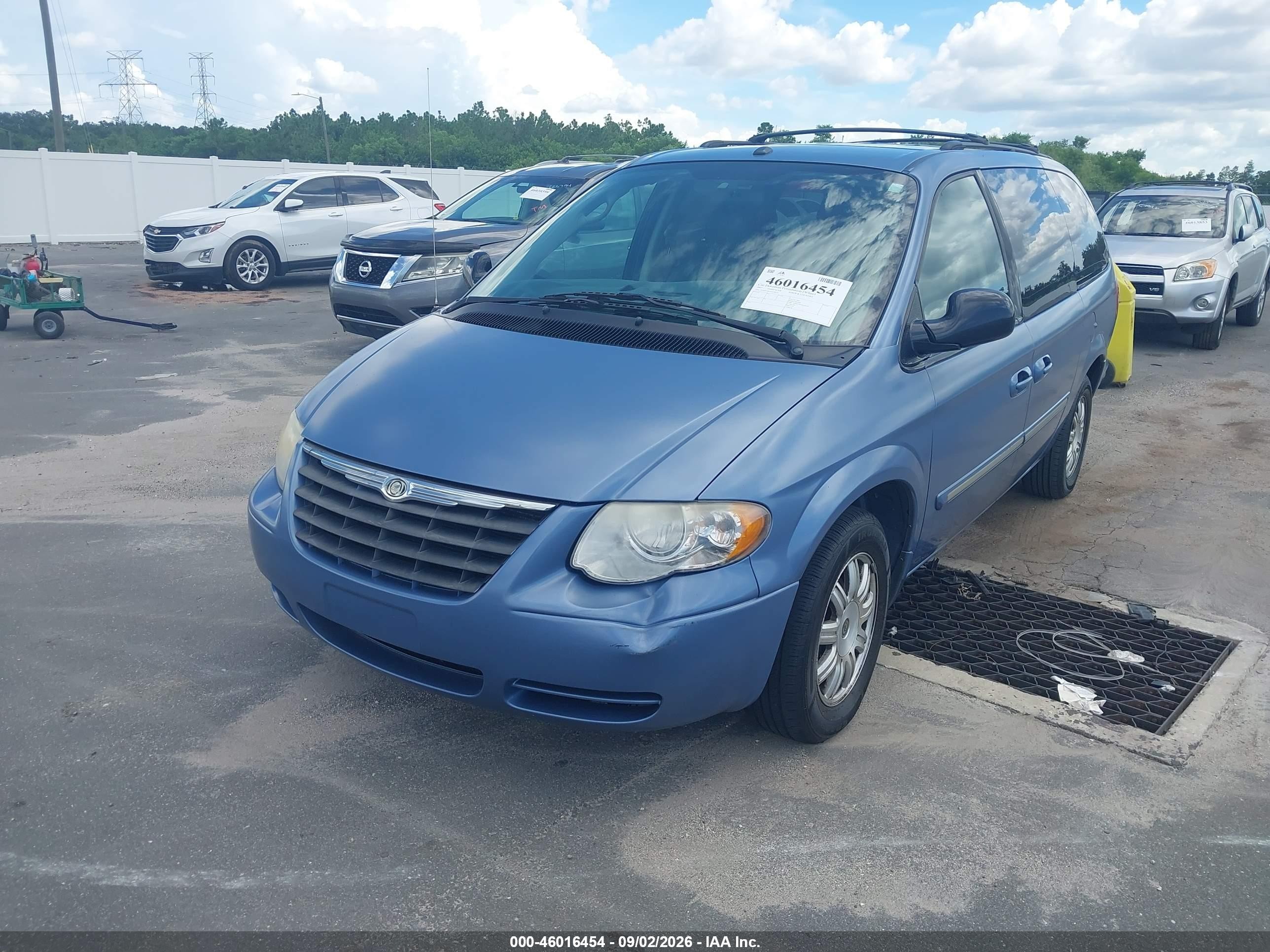 2007 Chrysler Town & Country Touring Blue vin: 2A4GP54L07R136070